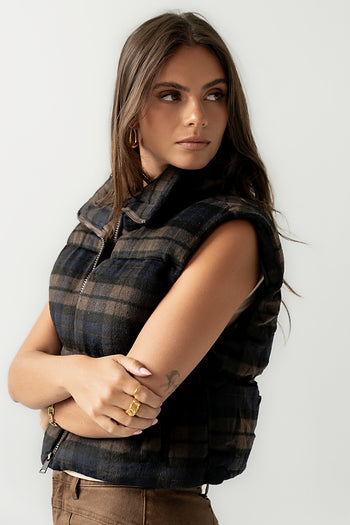 Brielle Puffer Vest in Navy - FINAL SALE