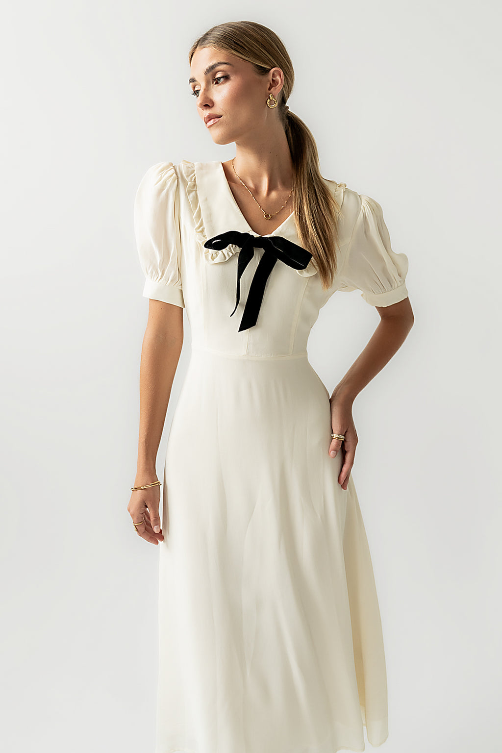 Maren Collared Midi Dress