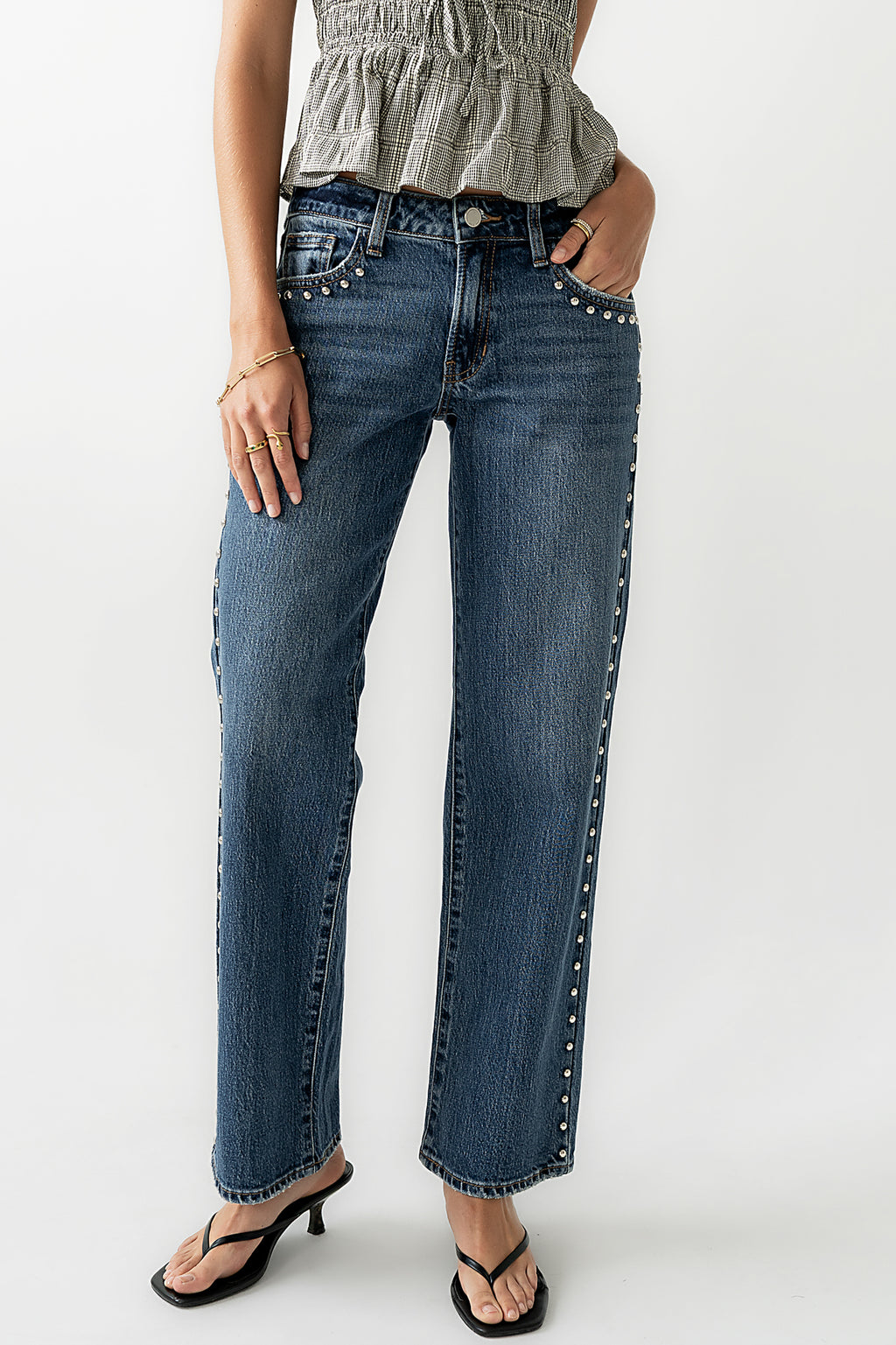 Noel Studded Baggy Jeans