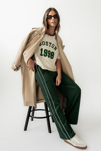 Emily Striped Wide Leg Pants in Green