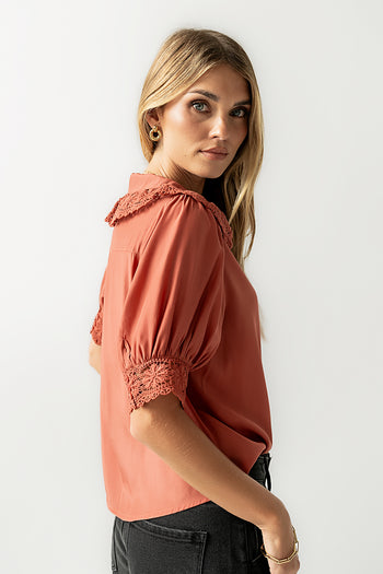 Zayne Button Up in Clay - FINAL SALE