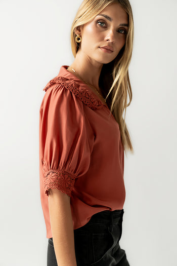 Zayne Button Up in Clay - FINAL SALE