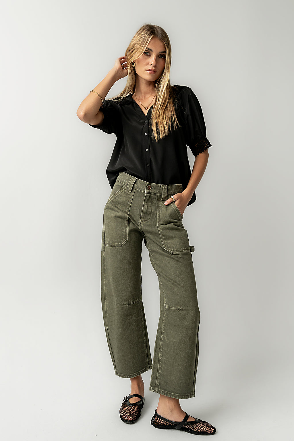 Zayne Button Up in Black