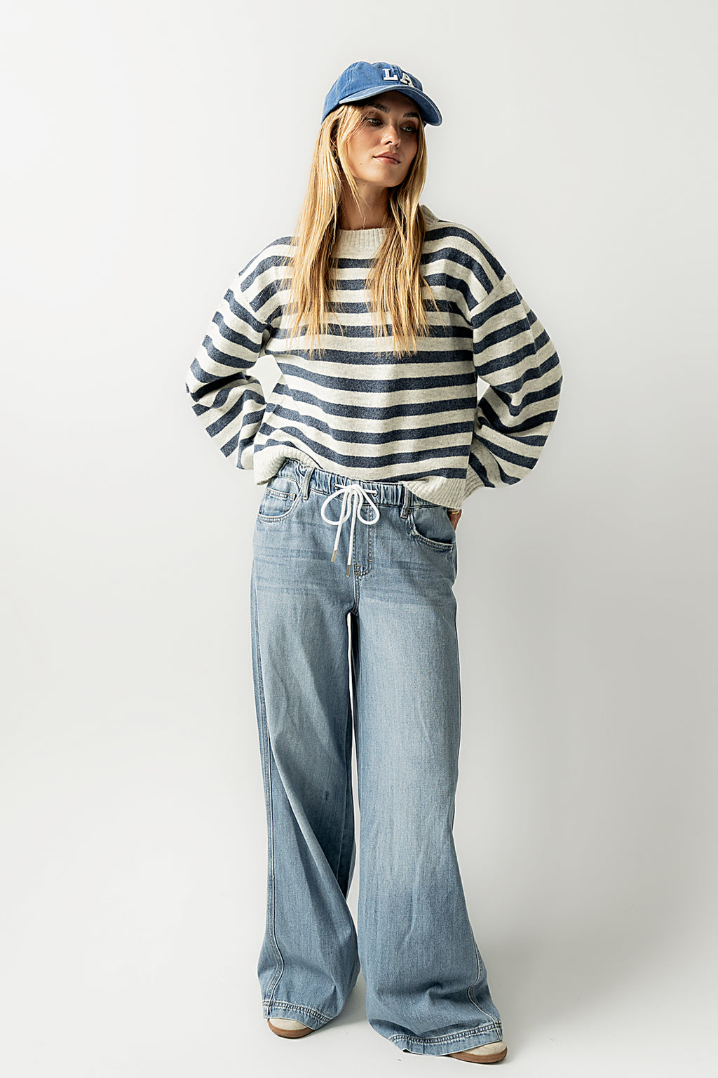 Josey Oversized Sweater in Blue - FINAL SALE