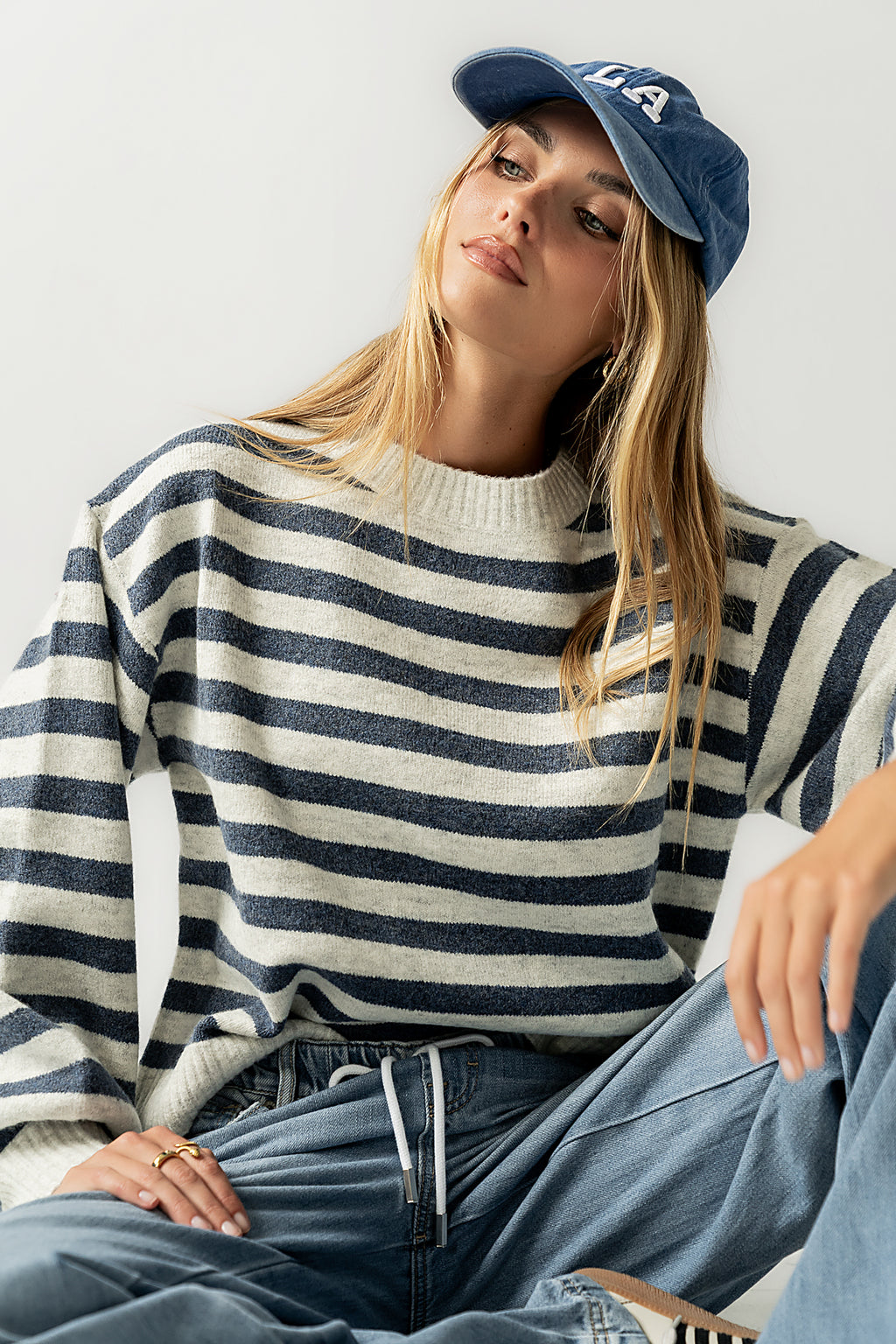 Josey Oversized Sweater in Blue - FINAL SALE