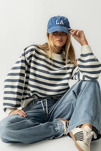 Josey Oversized Sweater in Blue - FINAL SALE