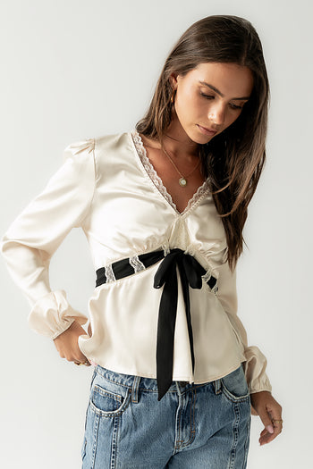 Margot Satin Blouse - FINAL SALE