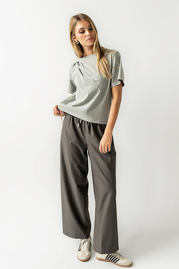 Posie Knot Tee in Heather Grey - FINAL SALE