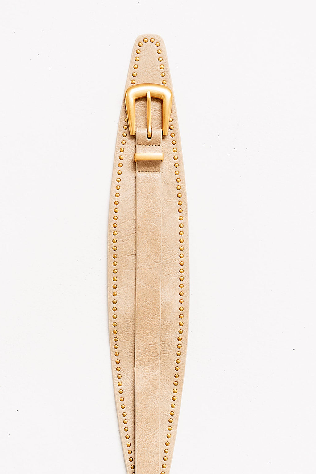 Jaylen Leather Sash Belt in Bone