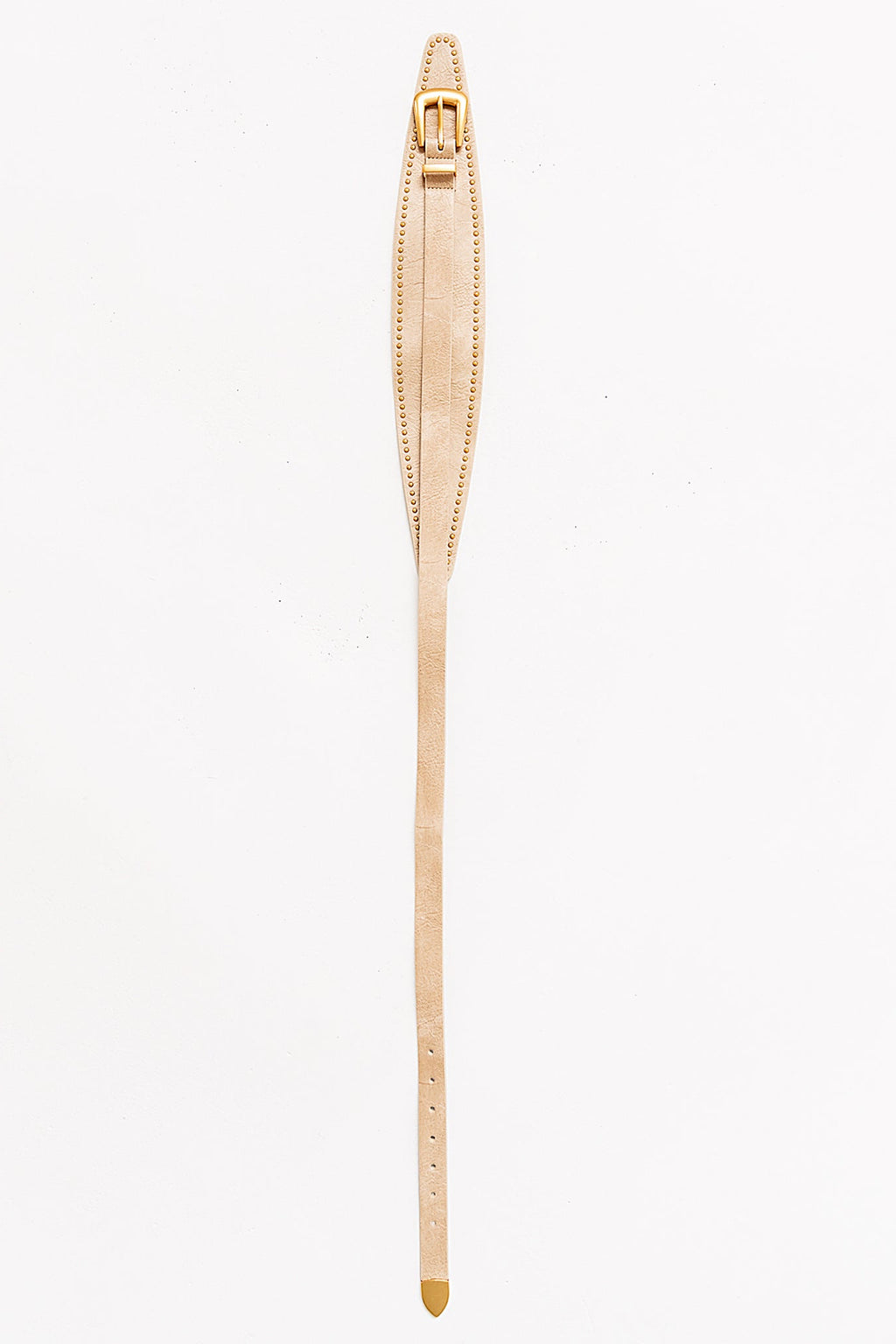 Jaylen Leather Sash Belt in Bone