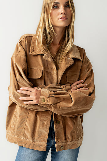 Sarah Corduroy Jacket in Camel - FINAL SALE