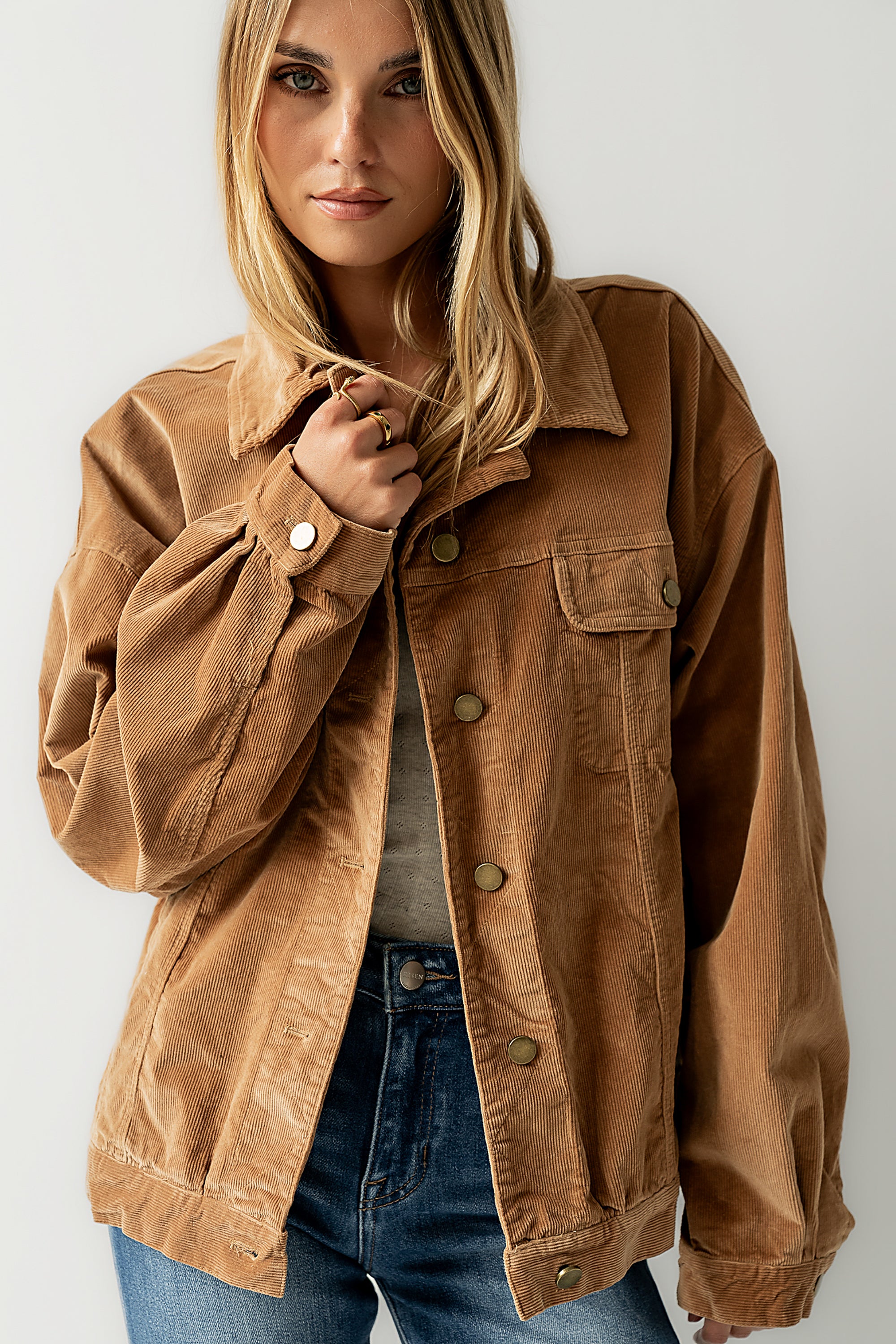 Sarah Corduroy Jacket in Camel - FINAL SALE