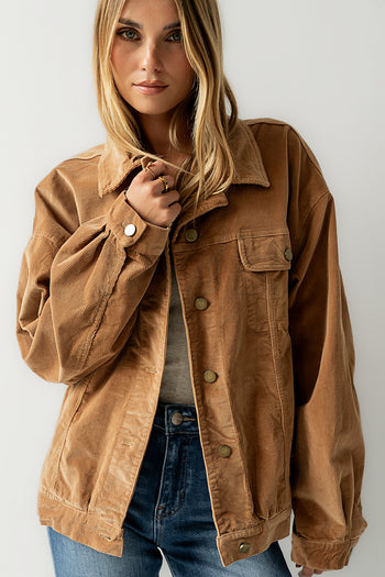 Sarah Corduroy Jacket in Camel - FINAL SALE