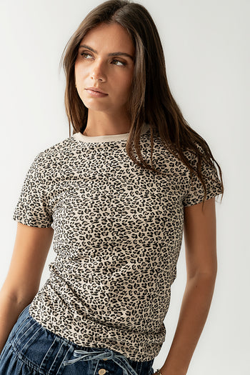 Kyah Cheetah Print Tee - FINAL SALE