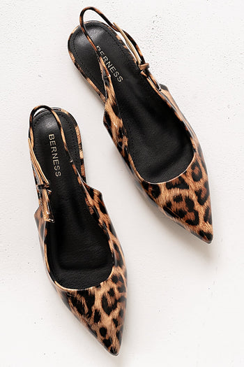 Katherine Leopard Slingback Flats
