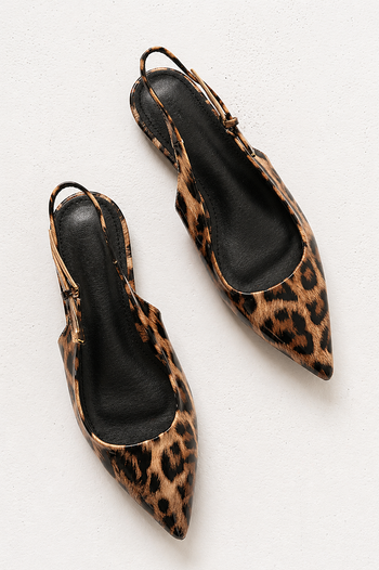 Katherine Leopard Slingback Flats - FINAL SALE