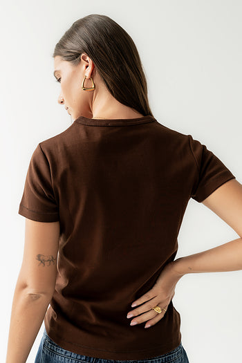 Mckenna T-Shirt in Red-Brown