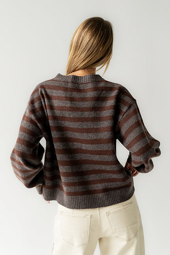 Josey Oversized Sweater in Red-Brown
