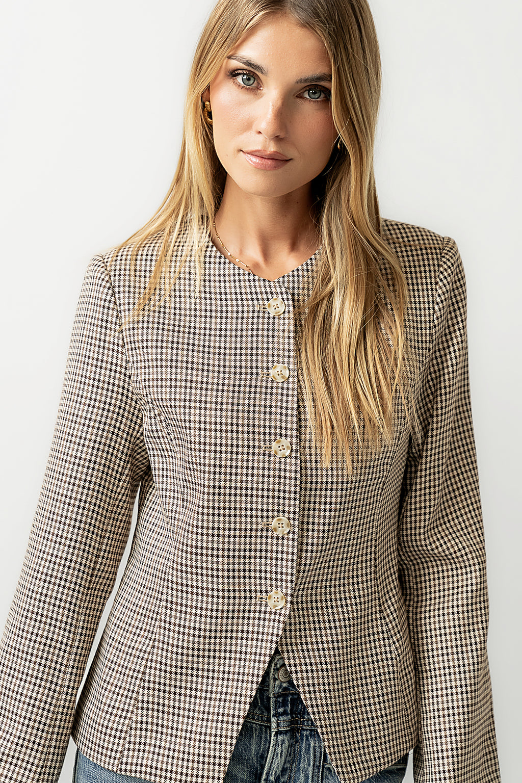 Talia Houndstooth Jacket