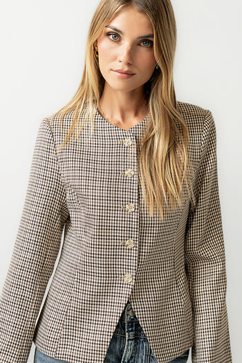 Talia Houndstooth Jacket
