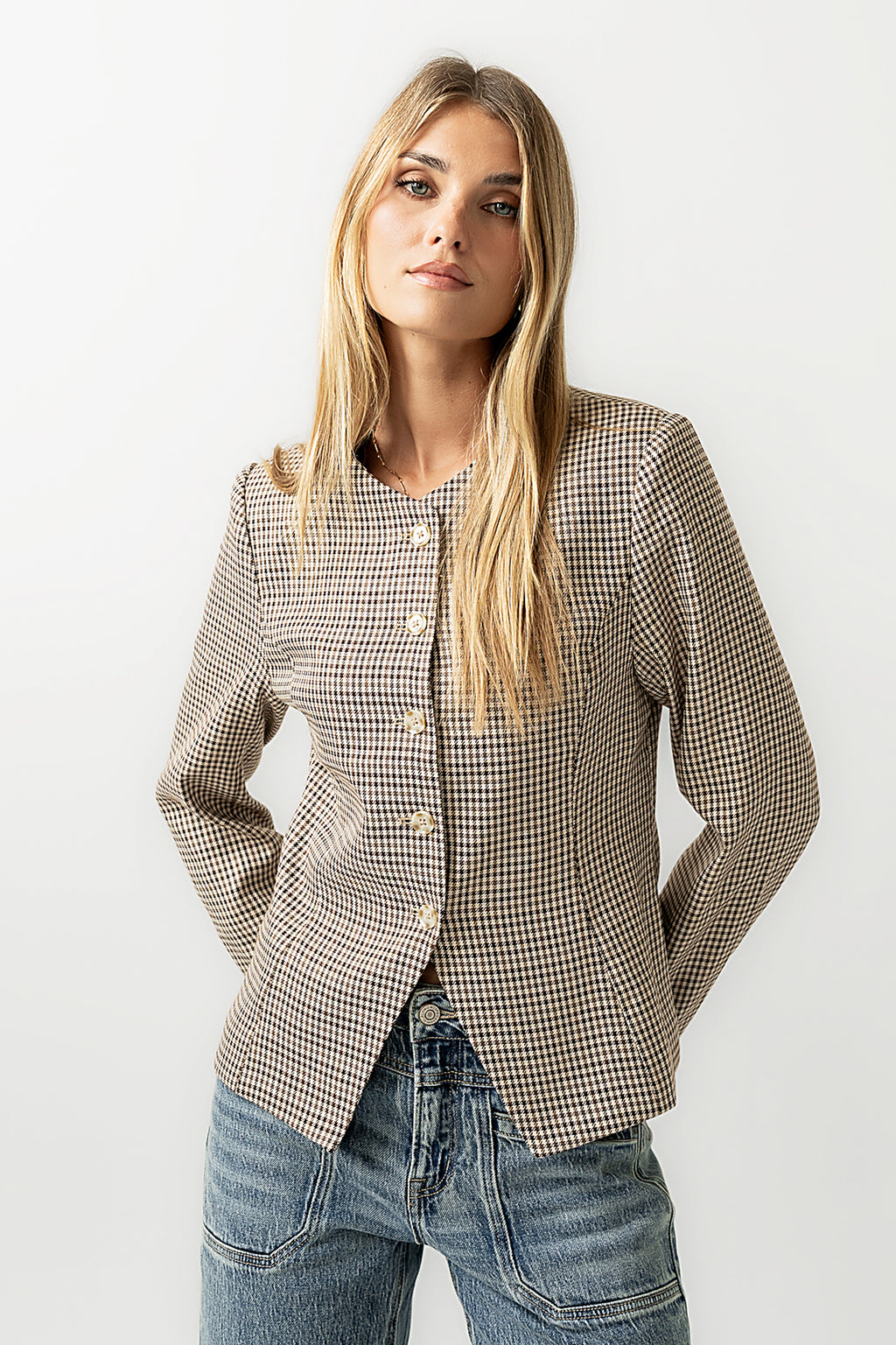 Talia Houndstooth Jacket