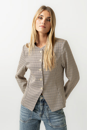 Talia Houndstooth Jacket