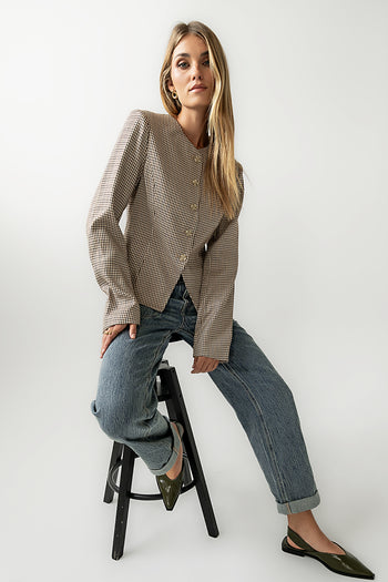 Talia Houndstooth Jacket