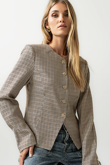 Talia Houndstooth Jacket