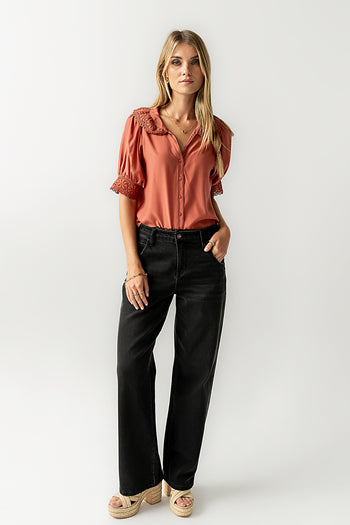 Zayne Button Up in Clay - FINAL SALE