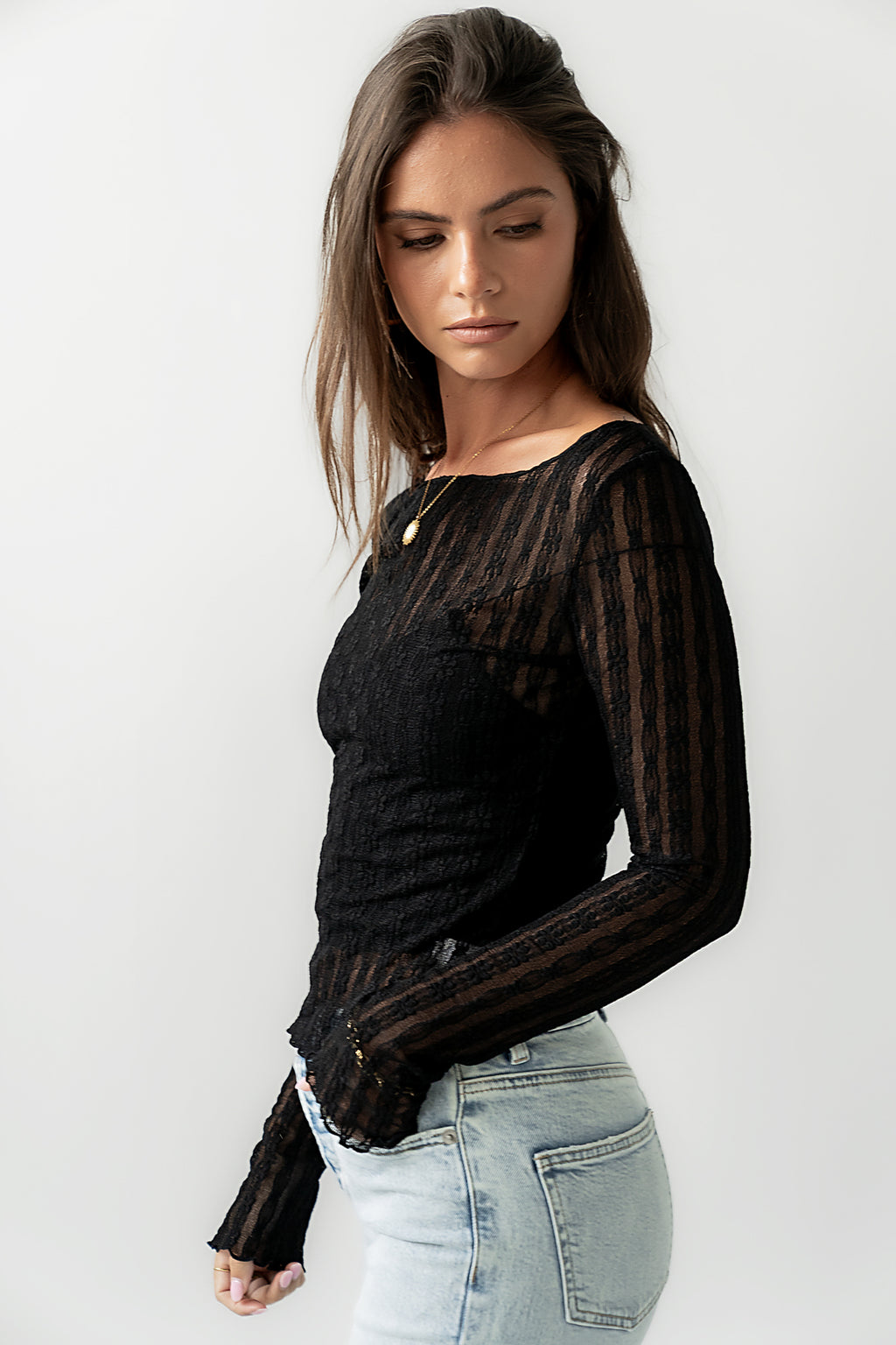 Rachel Lace Top in Black - FINAL SALE