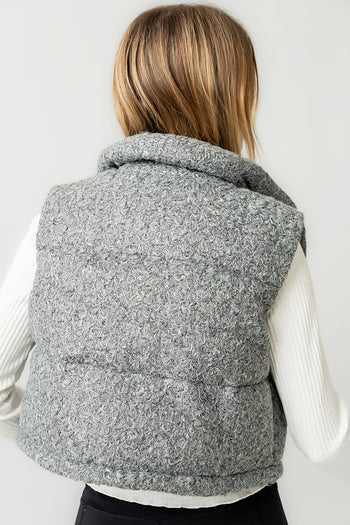 Nolan Puffer Vest in Grey - FINAL SALE