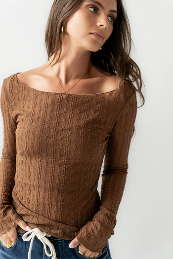 Rachel Lace Top in Camel