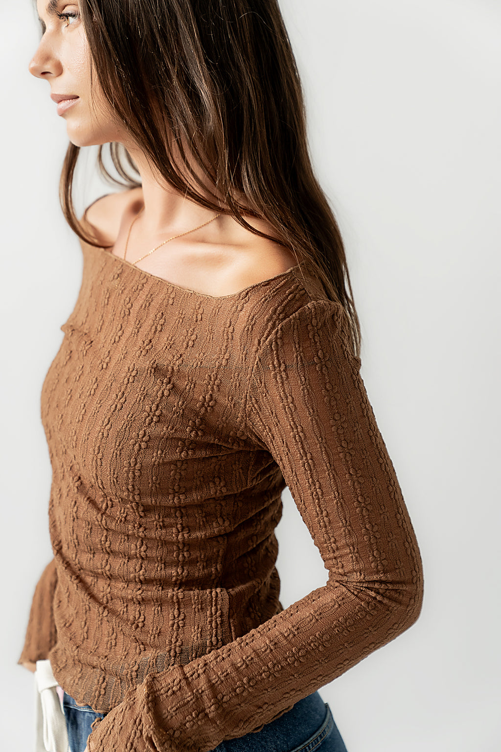 Rachel Lace Top in Camel