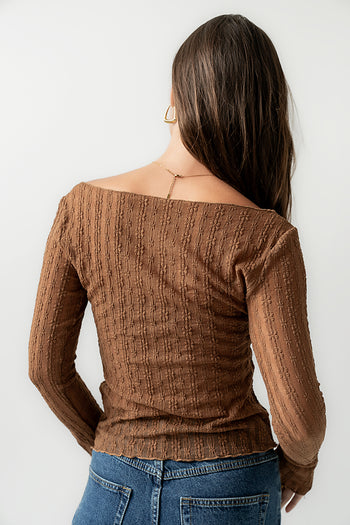 Rachel Lace Top in Camel