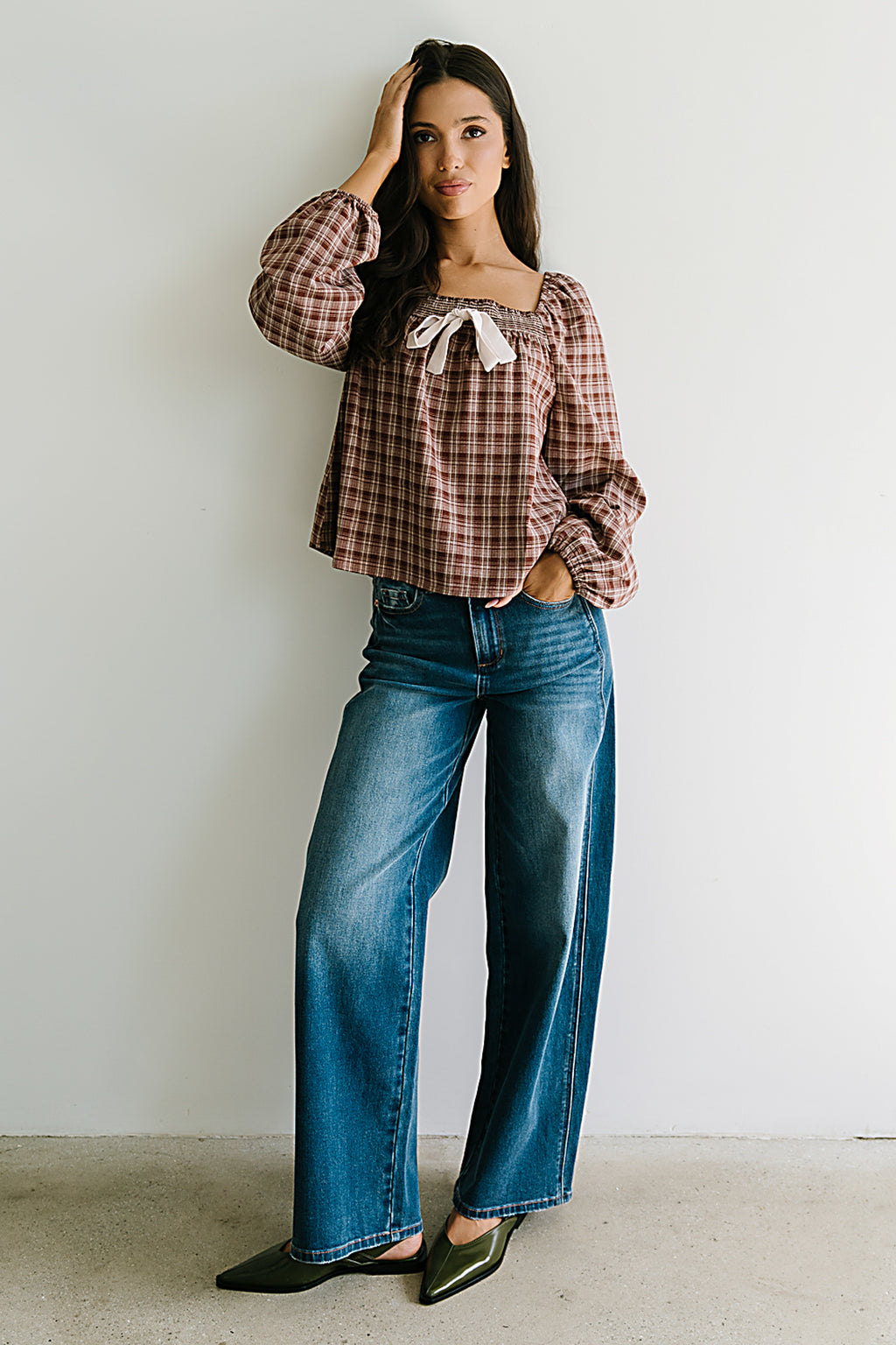 Jemma Plaid Blouse - FINAL SALE