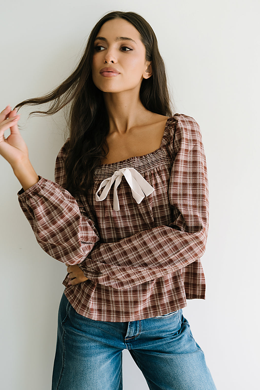 Jemma Plaid Blouse - FINAL SALE