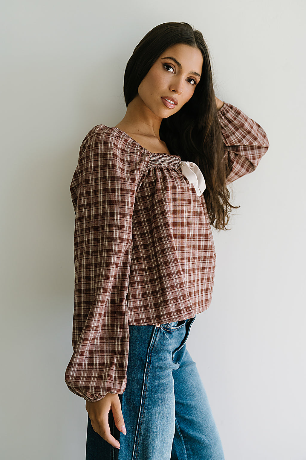 Jemma Plaid Blouse - FINAL SALE