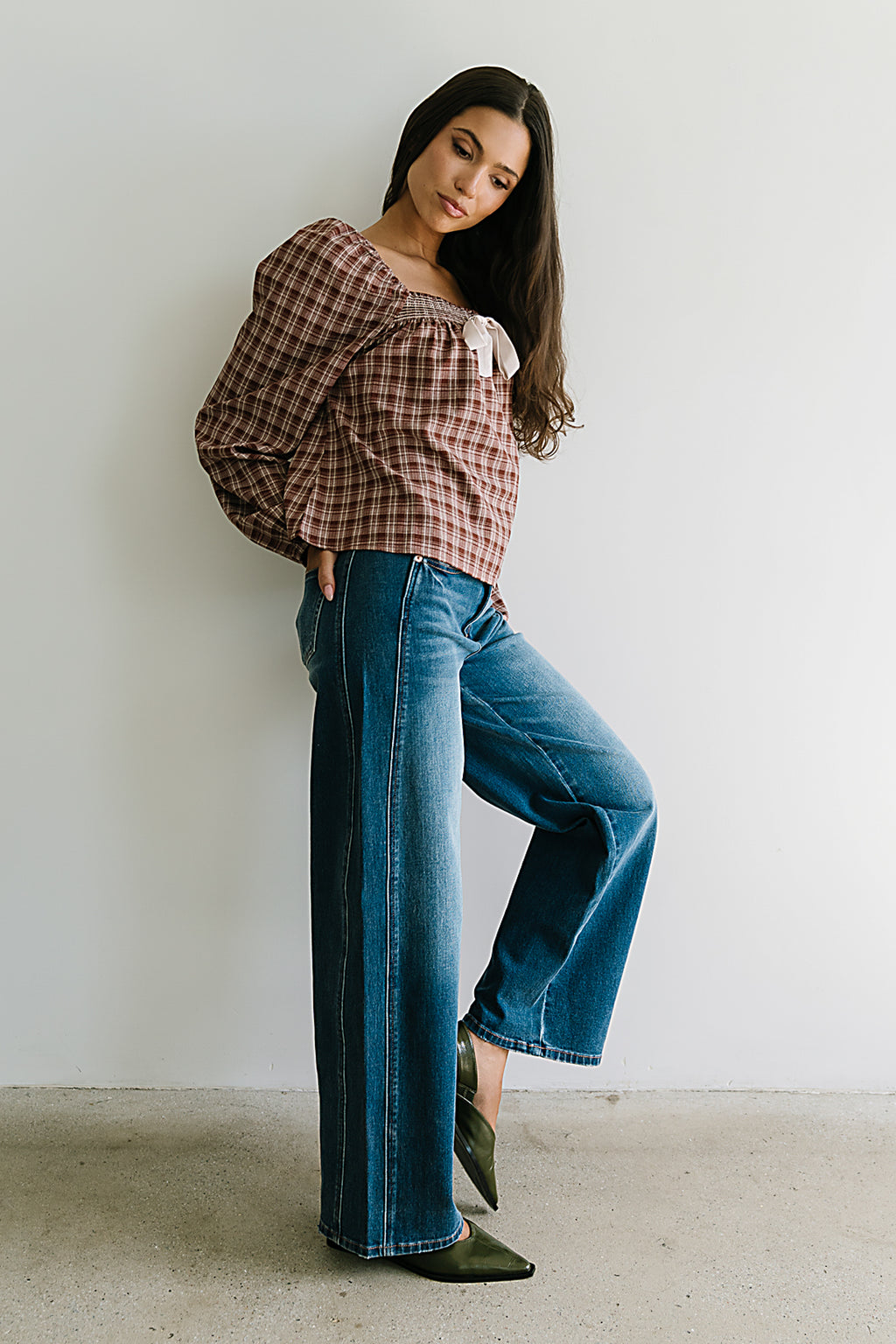 Eden Baggy Jeans in Dark Wash