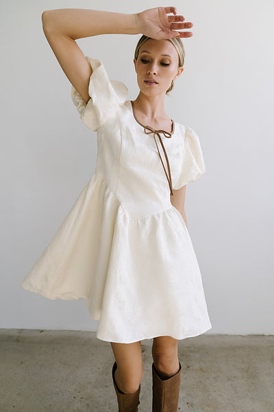 【極美品】 AMERI MAISIE LITTLE GATHER DRESS Mazie Textured Mini Dress - FINAL SALE