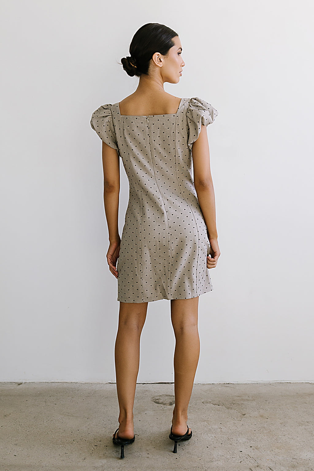 Joana Mini Dress in Taupe