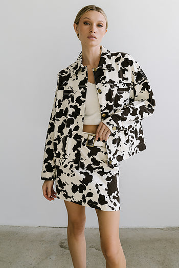 Tasha Cow Print Shacket