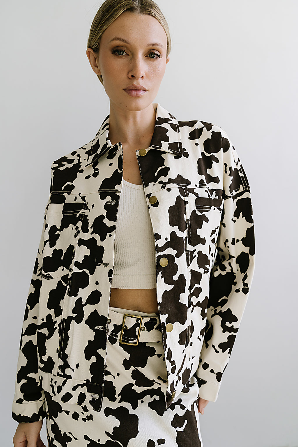 Tasha Cow Print Shacket