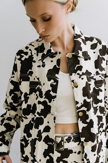 Tasha Cow Print Shacket