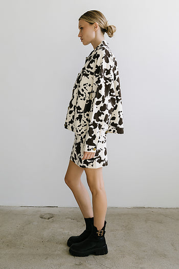 Tasha Cow Print Shacket