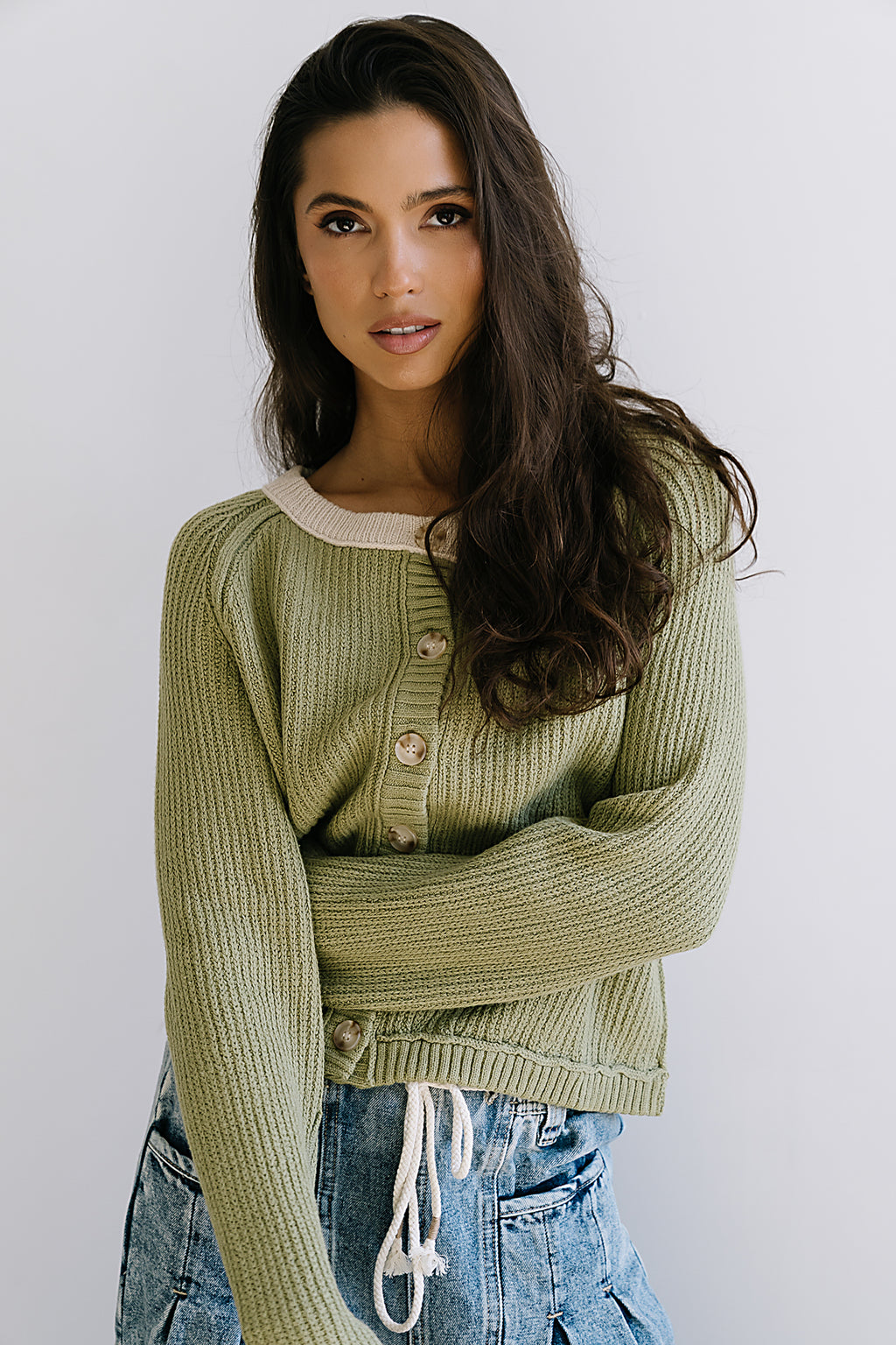 Margaret Contrast Cardigan - FINAL SALE