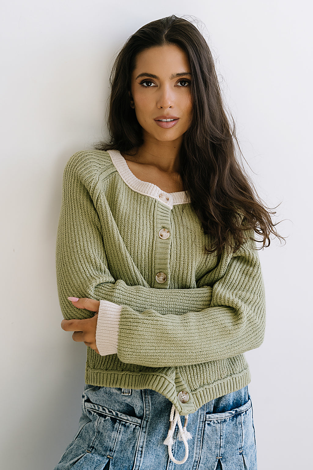 Margaret Contrast Cardigan - FINAL SALE