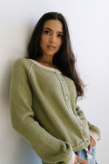 Margaret Contrast Cardigan - FINAL SALE