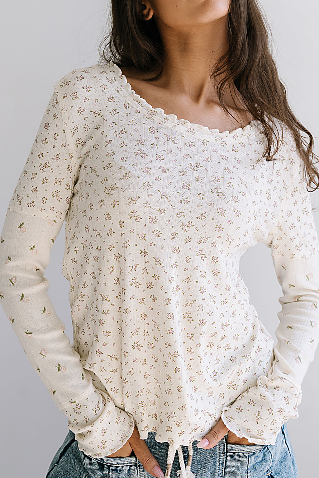 Mylo Floral Top in Blush