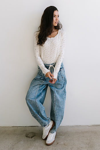 Mylo Floral Top in Blush