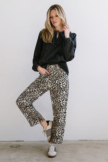 Monique Pleated Blouse in Black